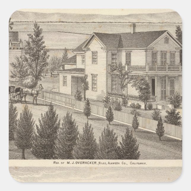 Sticker Carré Overacker, Résidences Emerson (Devant)