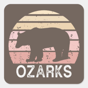 Sticker Carré Ozarks Bear