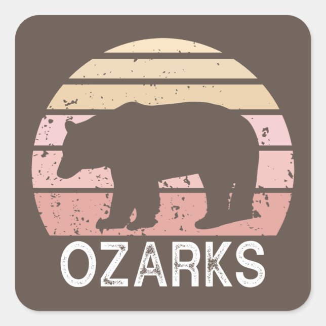 Sticker Carré Ozarks Bear (Devant)