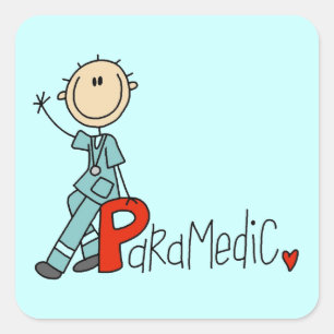 Sticker Carré P est pour ambulancier