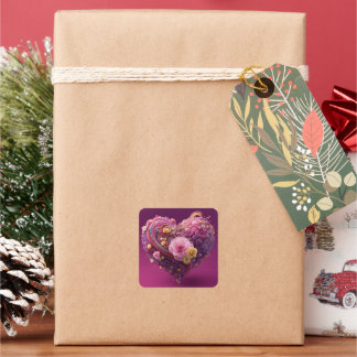 Sticker Carré Pack d'autocollants drôles pour la Saint-Valentin 