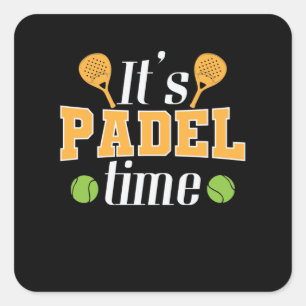 Sticker Carré Padel Time Tennis Sport