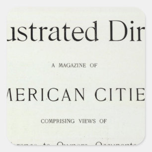 Sticker Carré Page de titre de San Francisco California