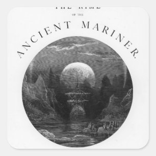 Sticker Carré Page titre 'du givre du Mariner antique