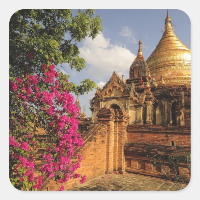 Sticker Carré Pagode Dhamma Yazaka à Bagan (Pagan), Myanmar (Devant)
