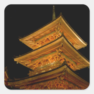 Sticker Carré Pagode Japon Kyoto