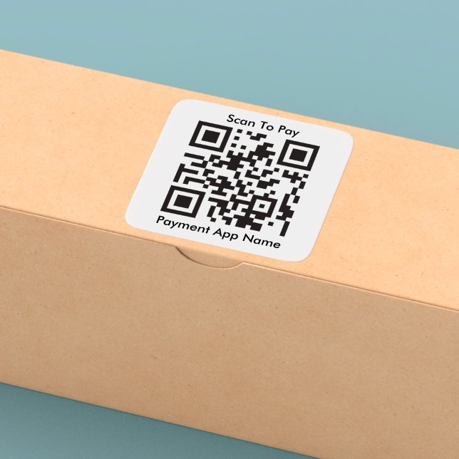 Sticker Carré Paiement de code QR (Créateur téléchargé)
