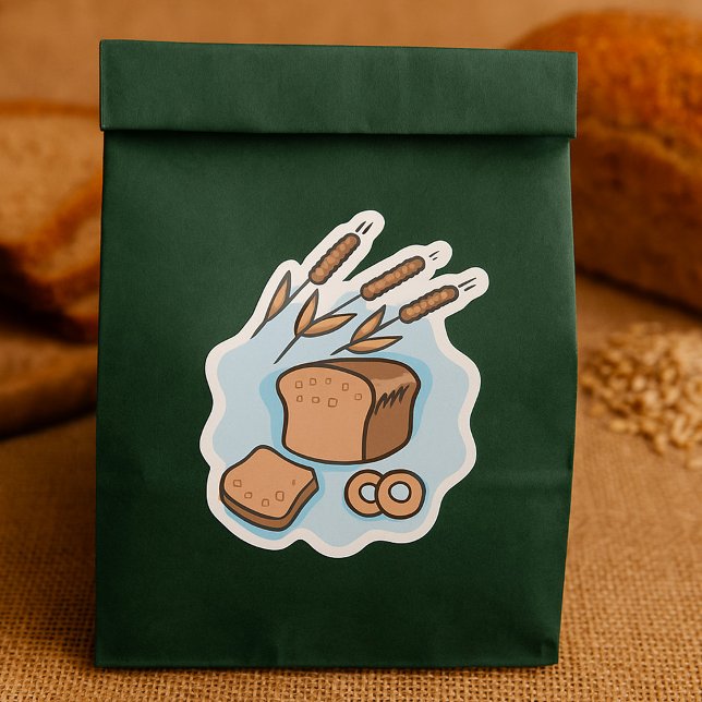 Sticker Carré Pain complet rustique Cuisine de Ferme (Créateur téléchargé)