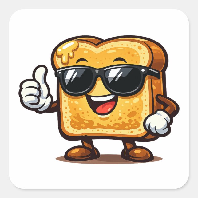 Sticker Carré Pain perdu thumbs up (Devant)