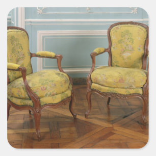 Sticker Carré Paire de fauteuils Louis XV, 1723-74