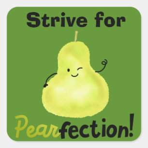 Sticker Carré Paire de poire positive - Pearfection