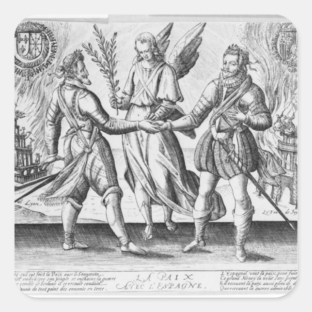 Sticker Carré Paix avec l'Espagne (Devant)