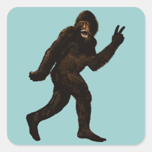 Sticker Carré Paix de Bigfoot