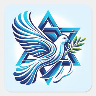 Sticker Carré Paix pour Israël
