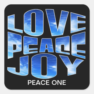 STICKER CARRÉ PAIX UN