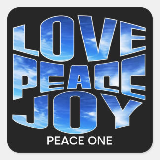 STICKER CARRÉ PAIX UN