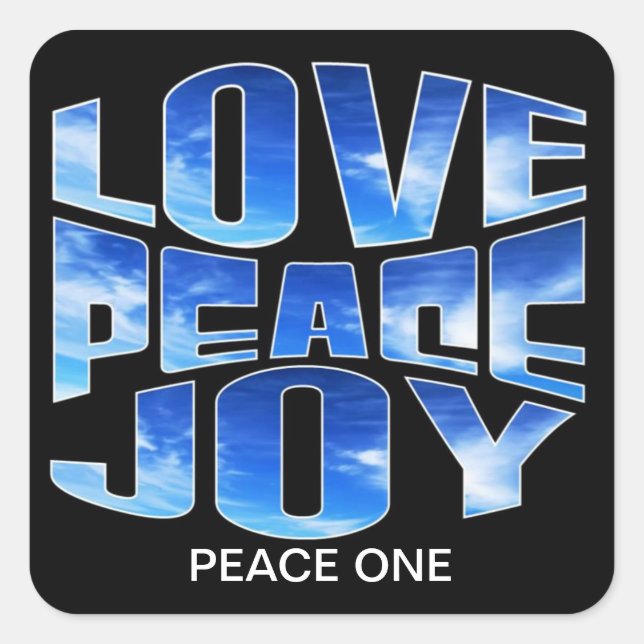 STICKER CARRÉ PAIX UN (Devant)