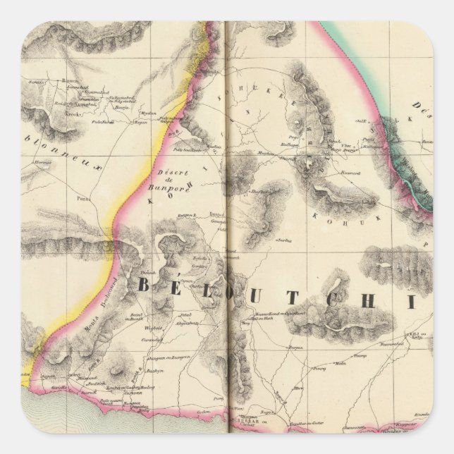 Sticker Carré Pakistan, Asie 80 (Devant)