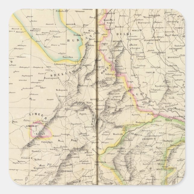 Sticker Carré Pakistan, Inde 82 (Devant)