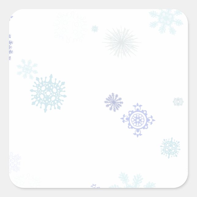 Sticker Carré Pale Snowflakes (Devant)