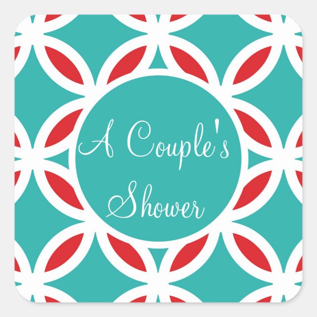 Sticker Carré PALETTE DE COULEUR : turquoise, turquoise, bleu aq (Devant)