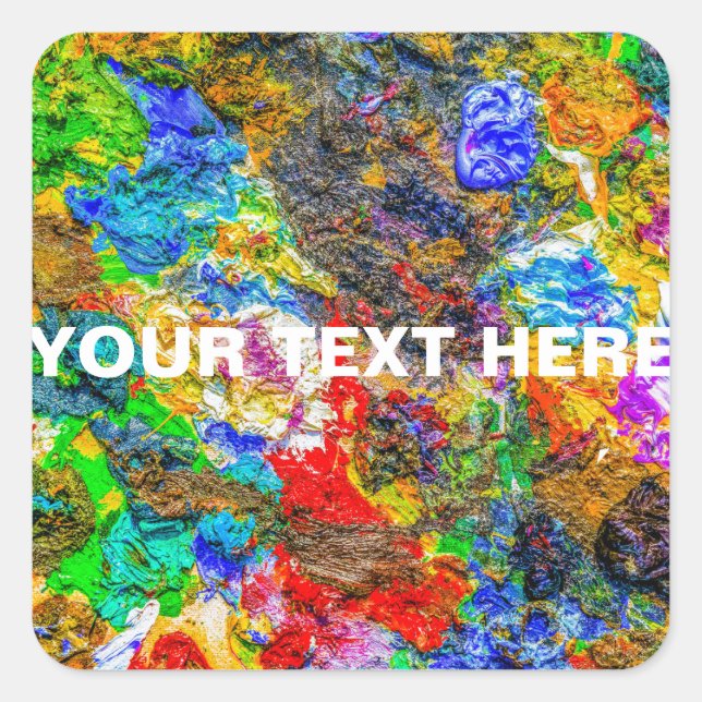 Sticker Carré Palette de couleurs (Devant)