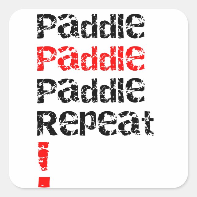 Sticker Carré Palette... Répéter - Stand up paddboard design (Devant)