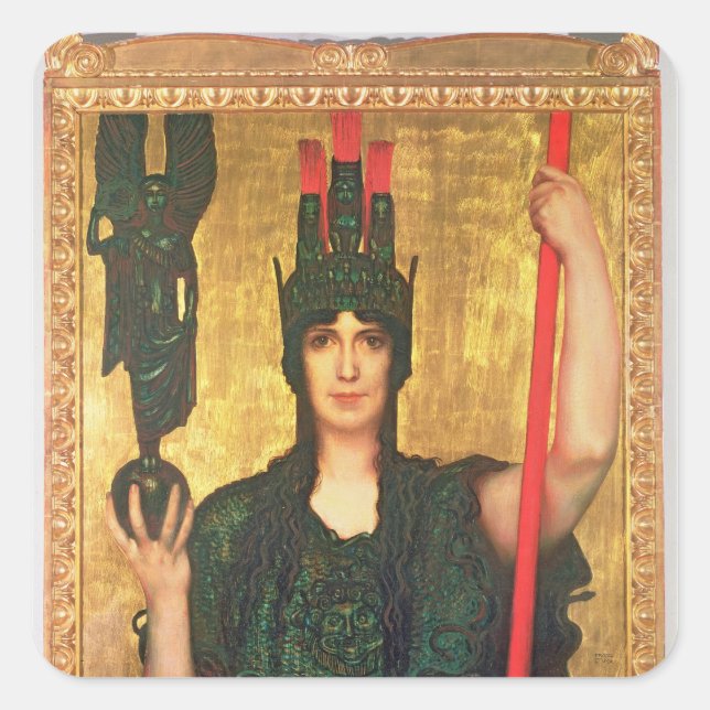 Sticker Carré Pallas Athena (Devant)