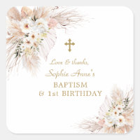 Pampas Rose Désert Grass 1er Anniversaire Baptême
