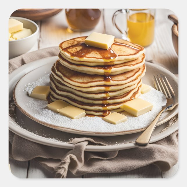 Sticker Carré Pancakes (Devant)