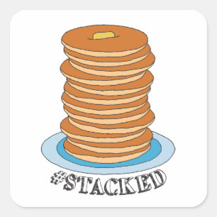 Sticker Carré Pancakes Pancakes Clipart Pancake À Pile Complèt