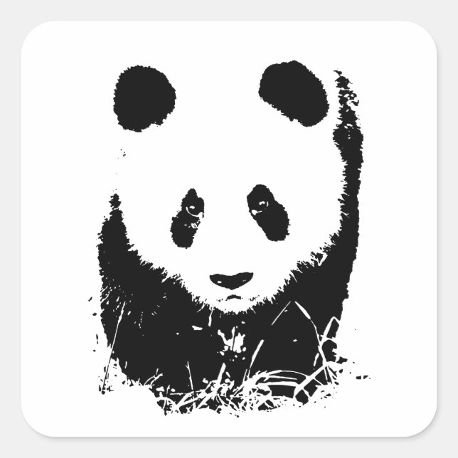 Sticker Carré Panda (Devant)