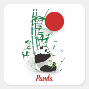 Sticker Carré Panda