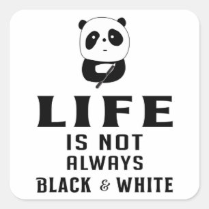 Sticker Carré Panda Bear Cute Animal China Pandas Paw Funny Gift