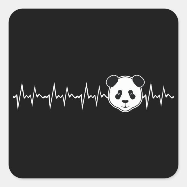 Sticker Carré Panda Lover (Devant)