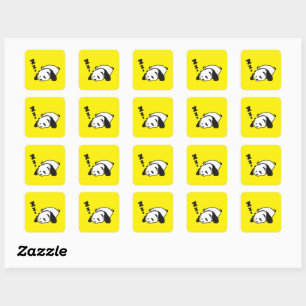 Sticker Carré Panda Pop Cute