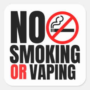 Sticker Carré Panneau chambre hôtel non fumeur