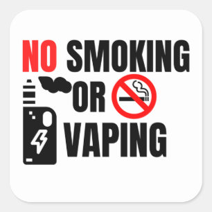 Sticker Carré Panneau chambre hôtel non fumeur