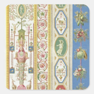 Sticker Carré Panneau de la Loggia Raphael au Vatican, engr