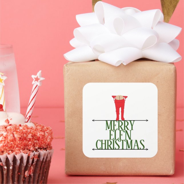 Sticker Carré Panneau de vœux de Noël aux farces et attrapes de  (Fête)