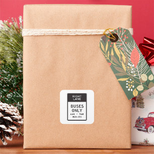 Sticker Carré Panneau des bus de la voie droite uniquement