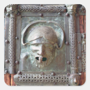 Sticker Carré Panneau Gargoyle de la porte gauche du portail, 1