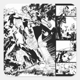 Sticker Carré Panneau instantané et vert 2 de lanterne