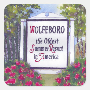 Sticker Carré Panneau NH Wolfeboro