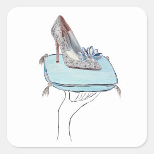 Sticker Carré Pantoufle de Cendrillon s