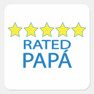 Sticker Carré Papá cinq étoiles