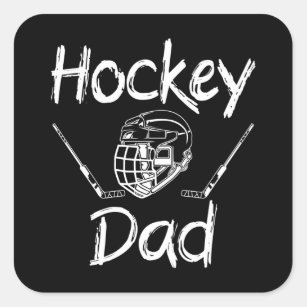 Sticker Carré Papa de hockey