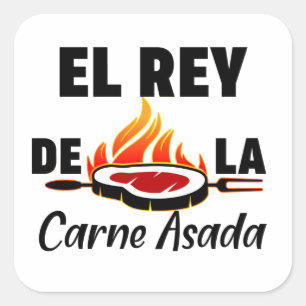 Sticker Carré Papa latin El Rey de la Carne Asada