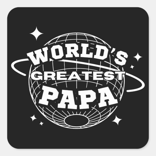 Sticker Carré Papa le plus grand du monde (Devant)
