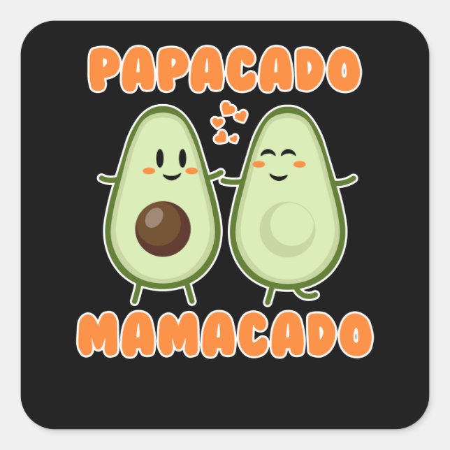 Sticker Carré Papacado mamacado faire Familycado (Devant)